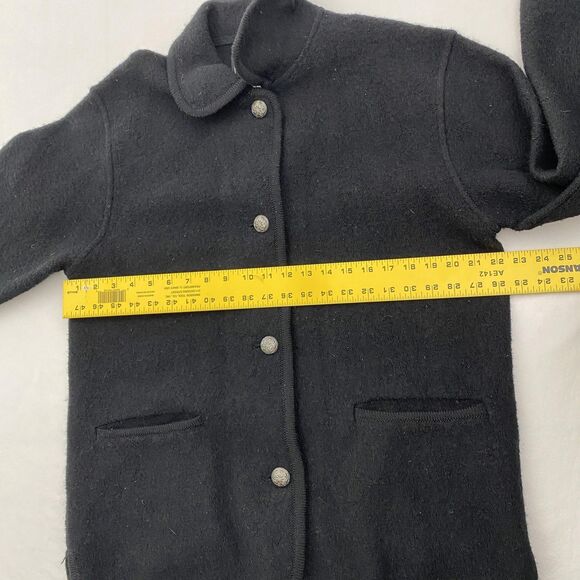 Bernardo Essentials Jacket Womens Medium Boiled Wool Button Front Pockets - Picture 7 of 11